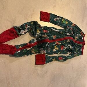 Little sleepies zippie- holiday hounds